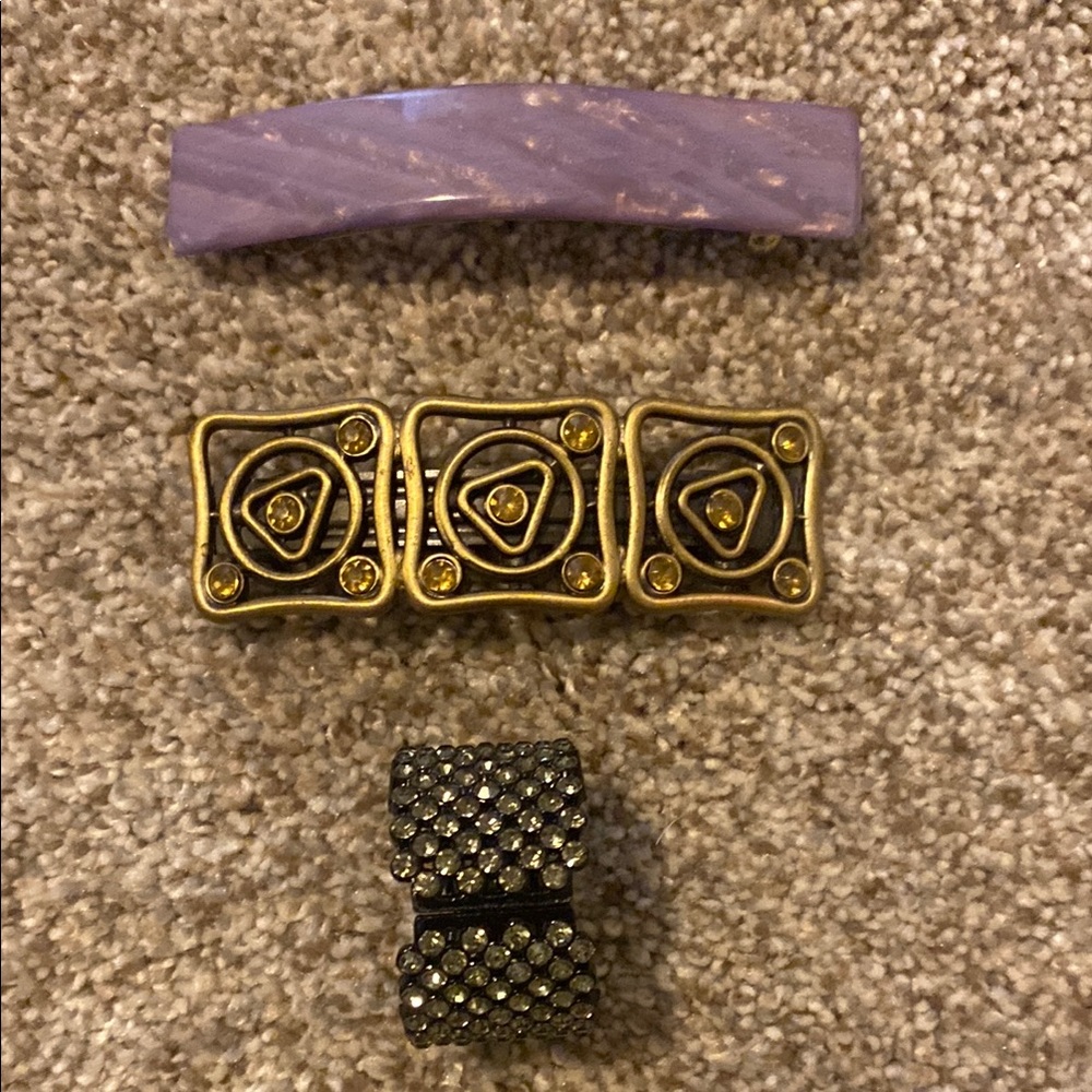 😎Purple and Gold Hair Accessories Set